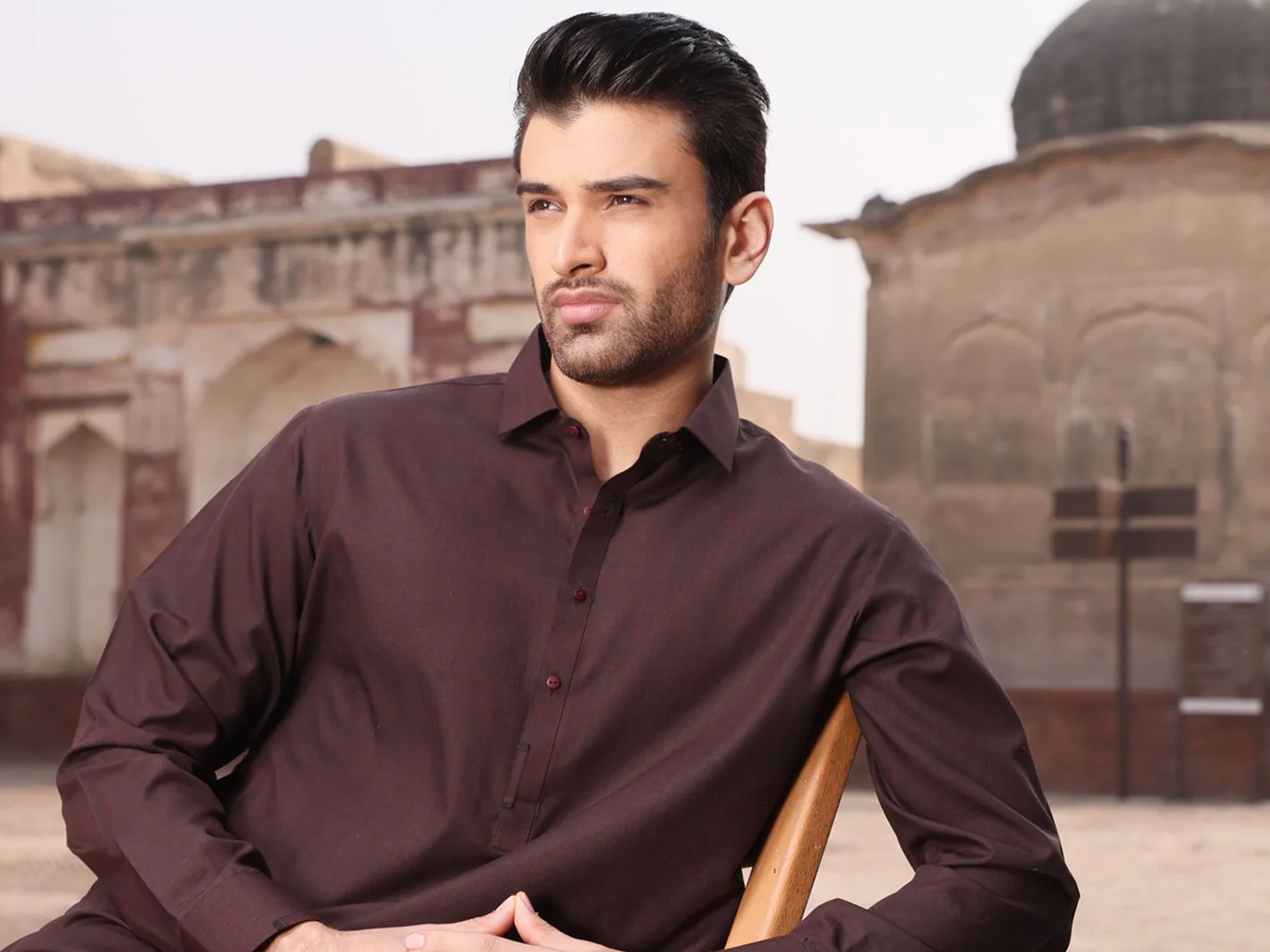 MEHNDI GREEN VISCOSE KAMEEZ SHALWAR | ALWA-KS-US-230 V-2 2021 - Image 3