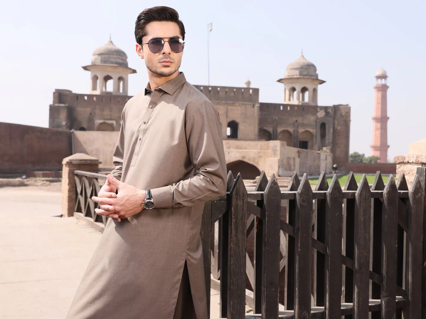 GREY VISCOSE KAMEEZ SHALWAR | ALWA-KS-US-235 V-2 2021 - Image 3