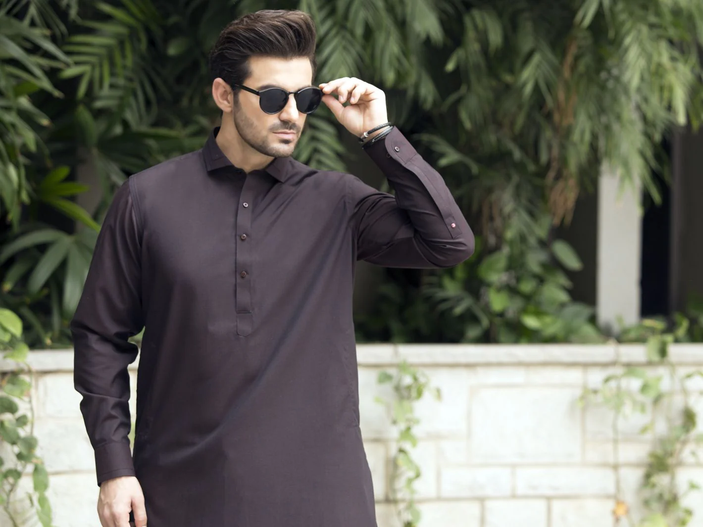 MEHNDI GREEN VISCOSE KAMEEZ SHALWAR | ALWA-KS-US-239/AM-923C - Image 4