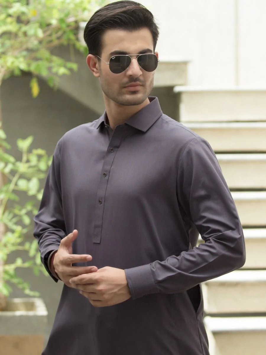 PURPLE PUR VISCOSE KAMEEZ SHALWAR | ALWA-KS-US-242/AM-922C - Image 3