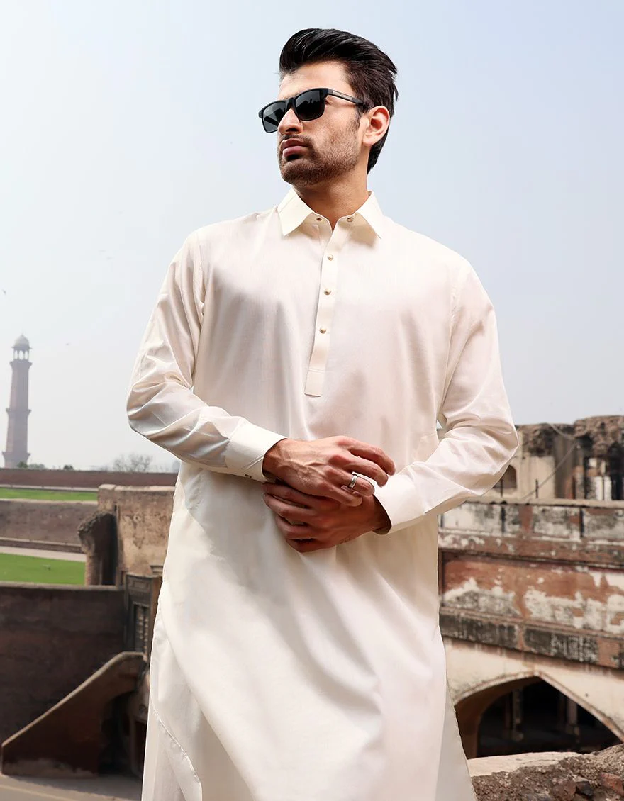 OFF WHITE KAMEEZ SHALWAR | ALWA-KS-US-243 V-2 2021 - Image 3