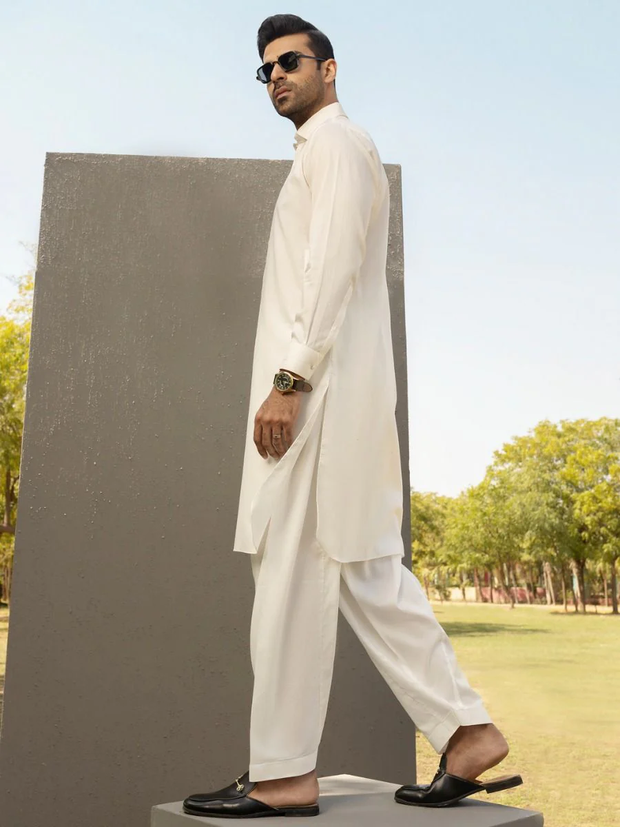 WHITE KAMEEZ SHALWAR | ALWA-KS-US-276/AM-5009A - Image 5