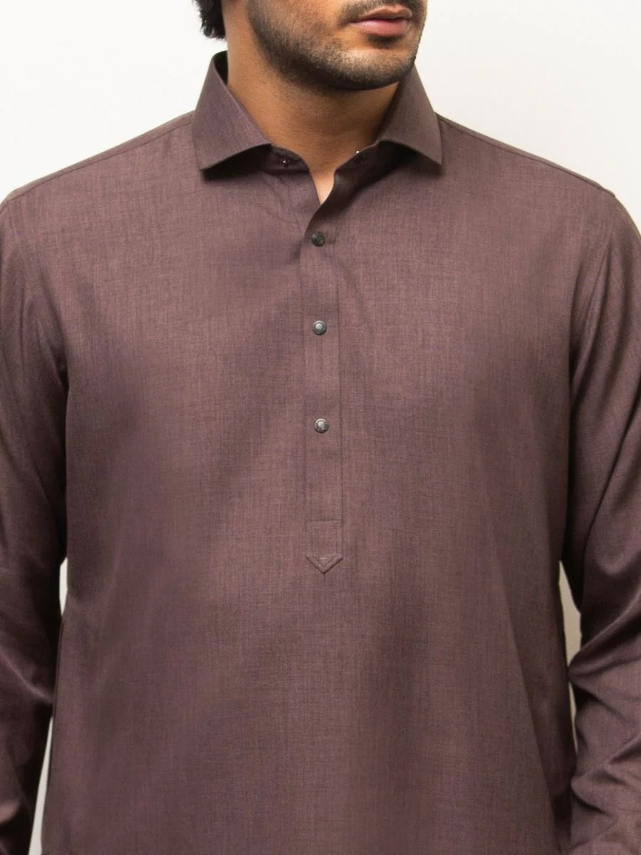 BROWN KAMEEZ SHALWAR | ALWA-KS-US-286/AM-5029C - Image 2
