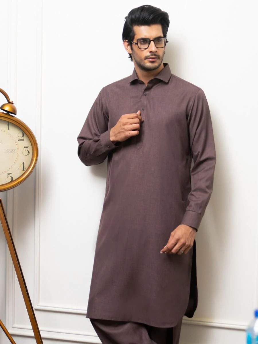 BROWN KAMEEZ SHALWAR | ALWA-KS-US-286/AM-5029C - Image 3