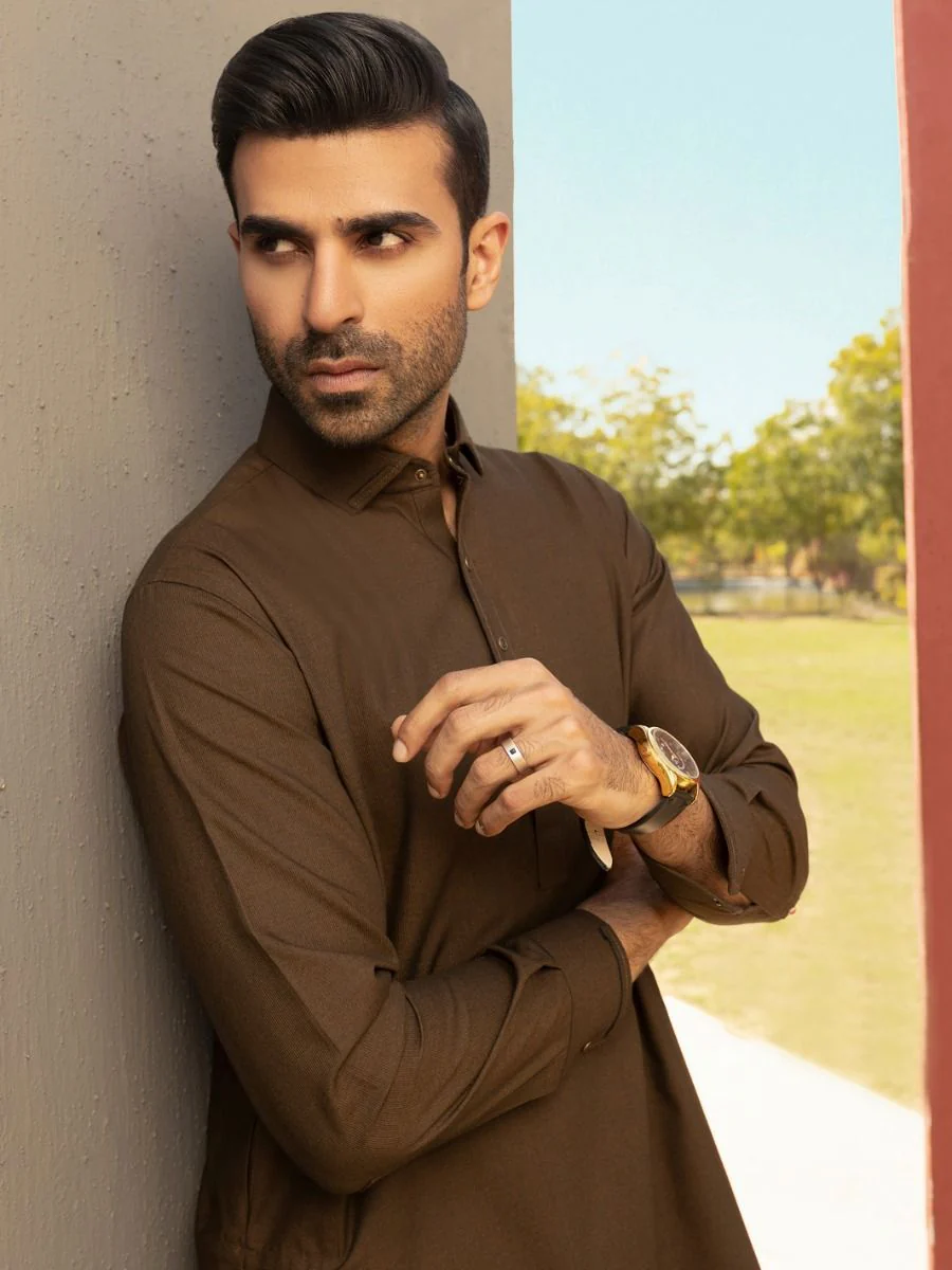 BROWN KAMEEZ SHALWAR | ALWA-KS-US-288/AM-5039C - Image 4