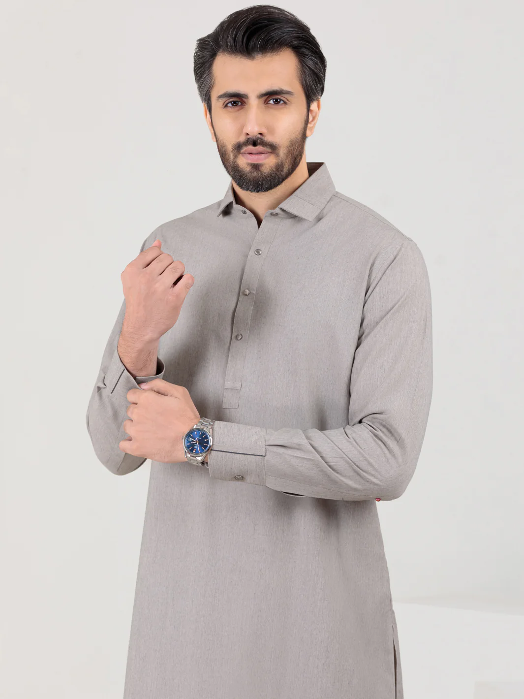 GREY VISCOSE KAMEEZ SHALWAR | ALWA-KS-US-316/AM-5048A - Image 3