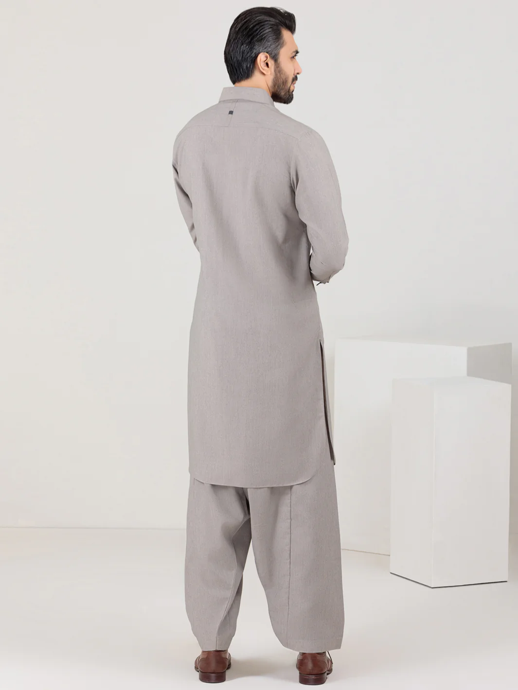 GREY VISCOSE KAMEEZ SHALWAR | ALWA-KS-US-316/AM-5048A - Image 4