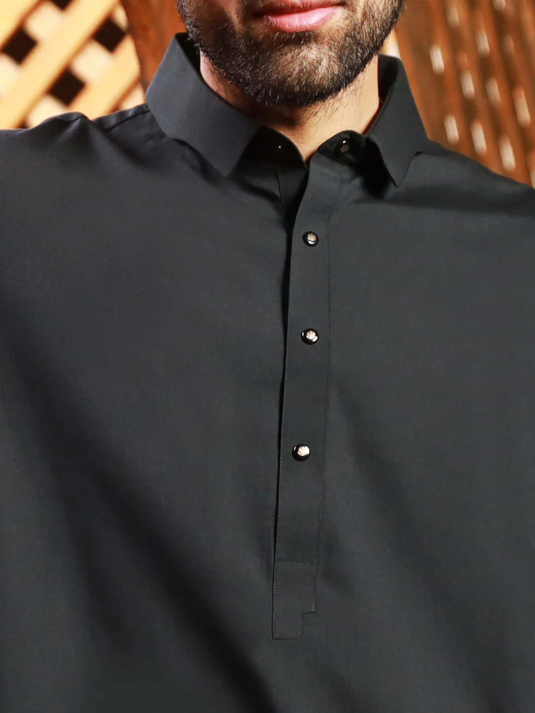 BLACK VISCOSE KAMEEZ SHALWAR | ALWA-KS-US-322/AM-5054C - Image 2