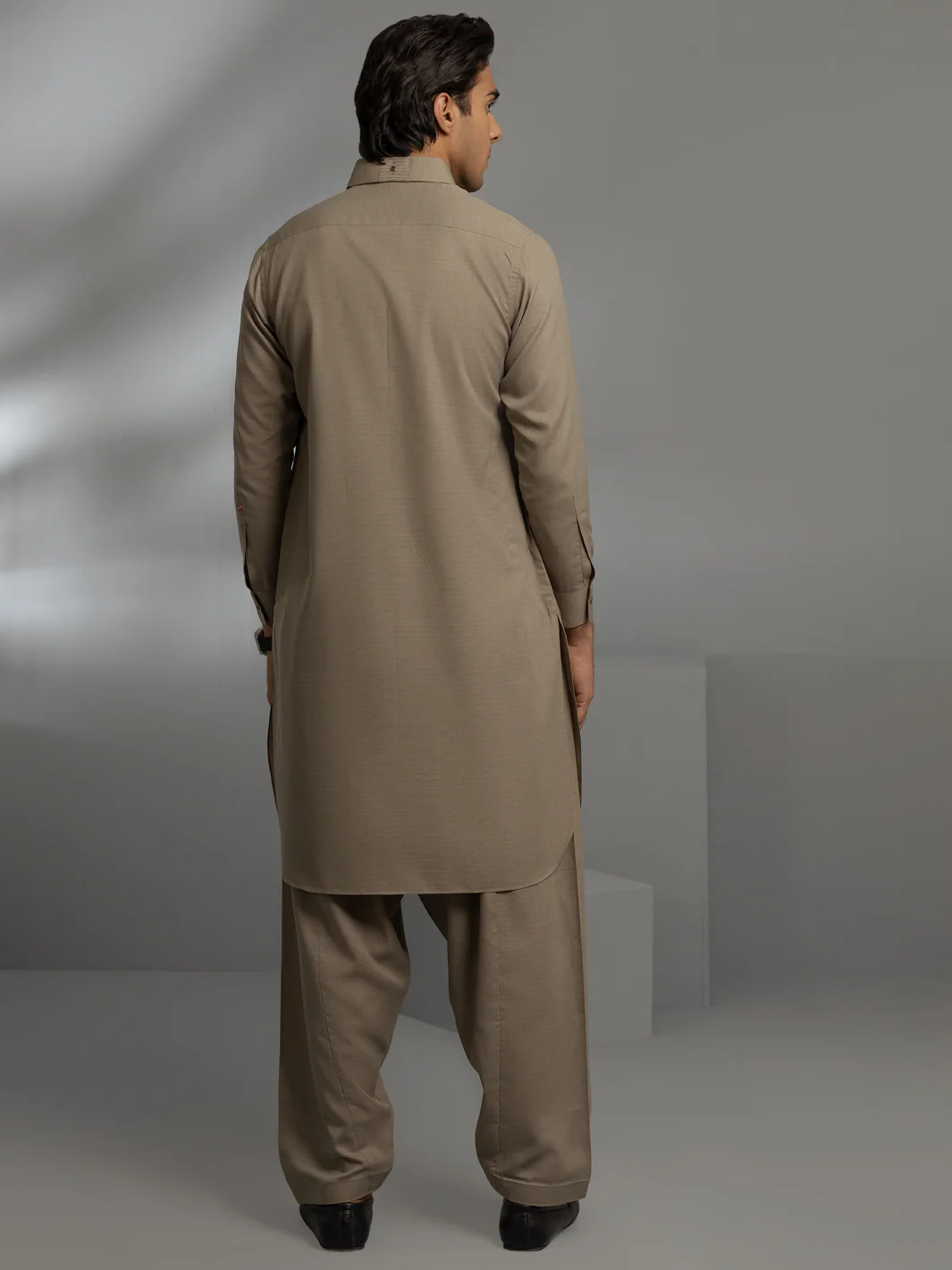 GREEN VISCOSE KAMEEZ SHALWAR | ALWA-KS-US-361/AM-6057C - Image 3