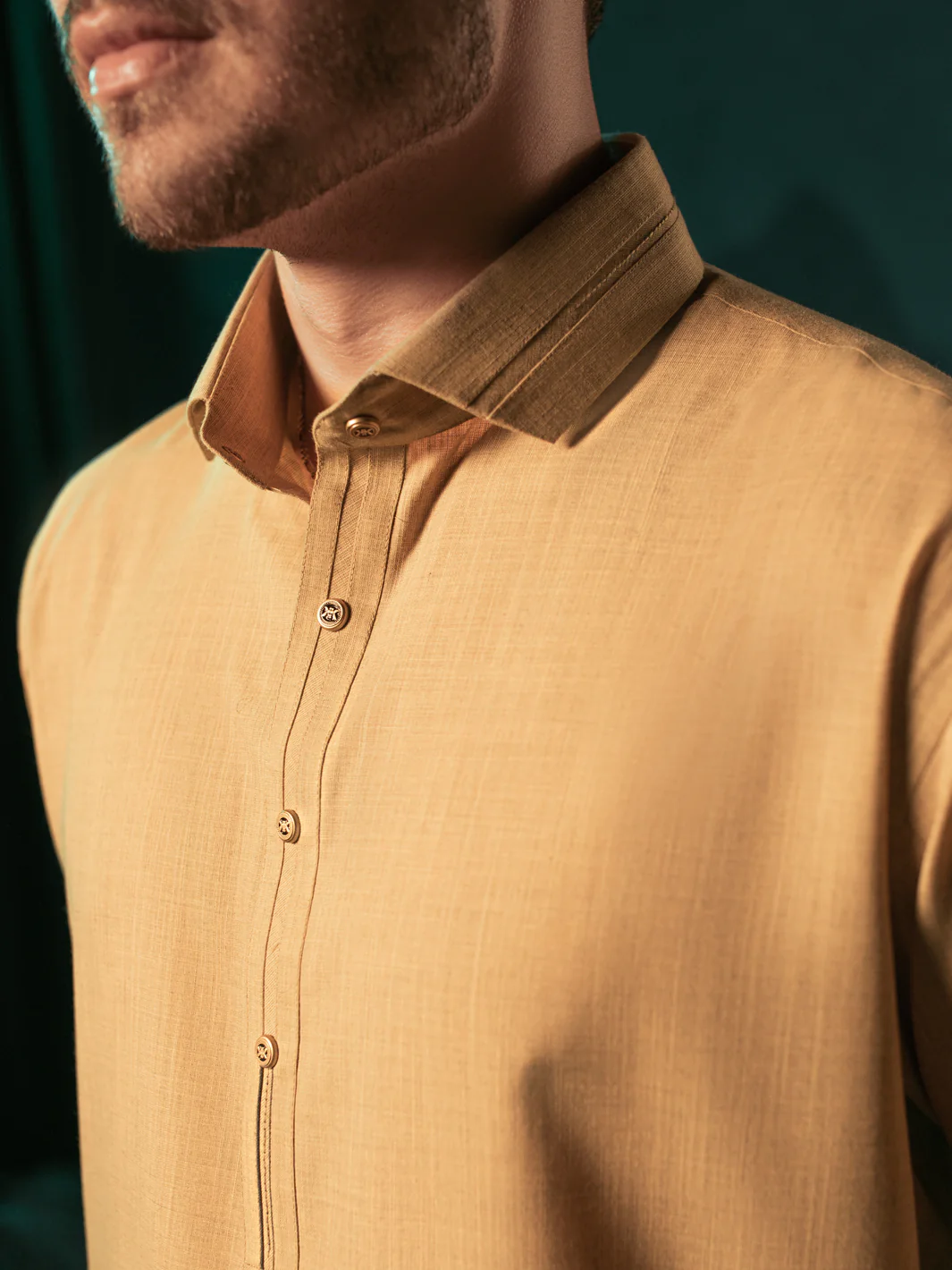 BEIGE KAMEEZ SHALWAR | ALWA-KS-US-365/AM-6133B - Image 3
