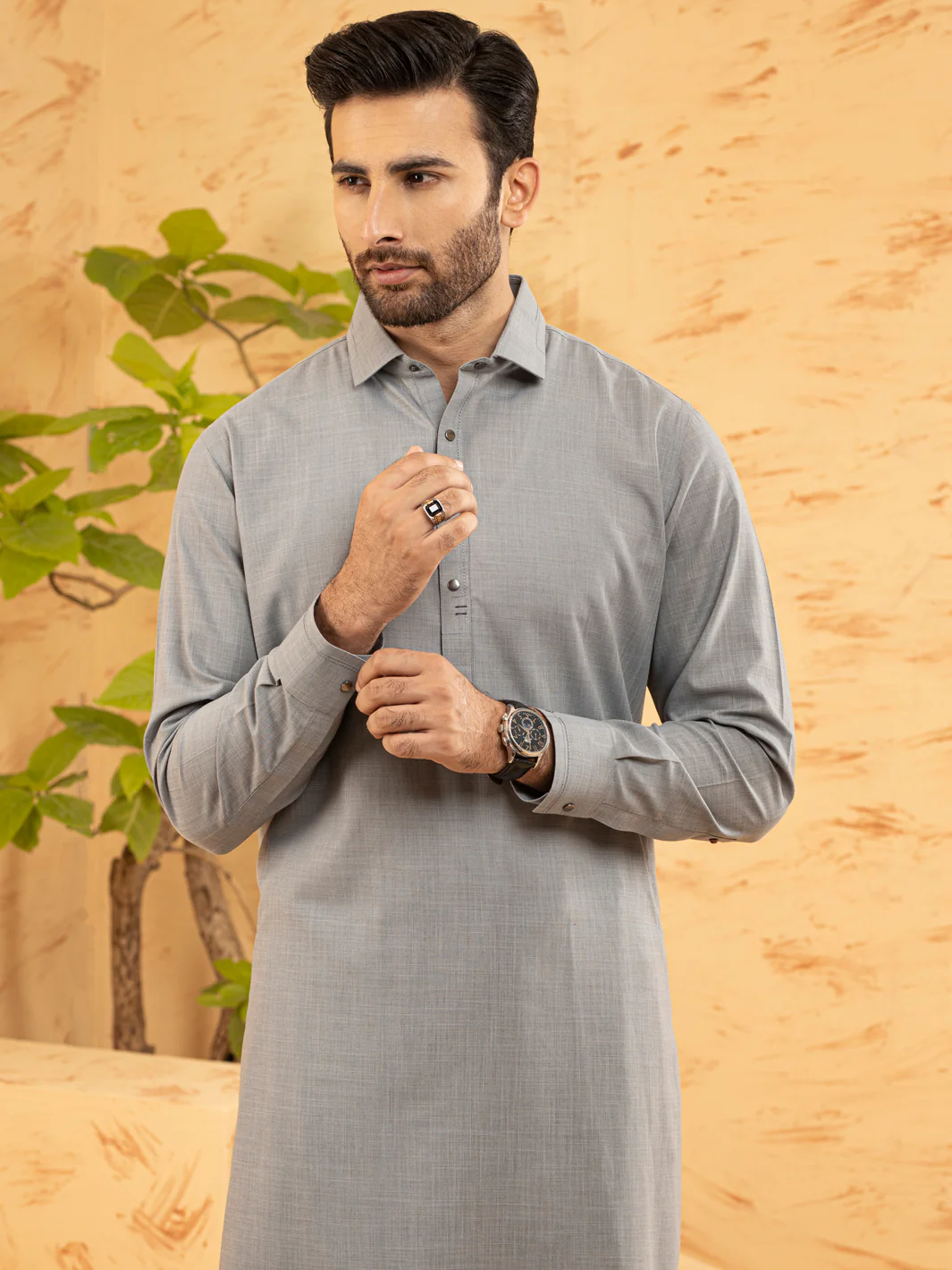 GREY KAMEEZ SHALWAR | ALWA-KS-US-367/AM-6133D - Image 2