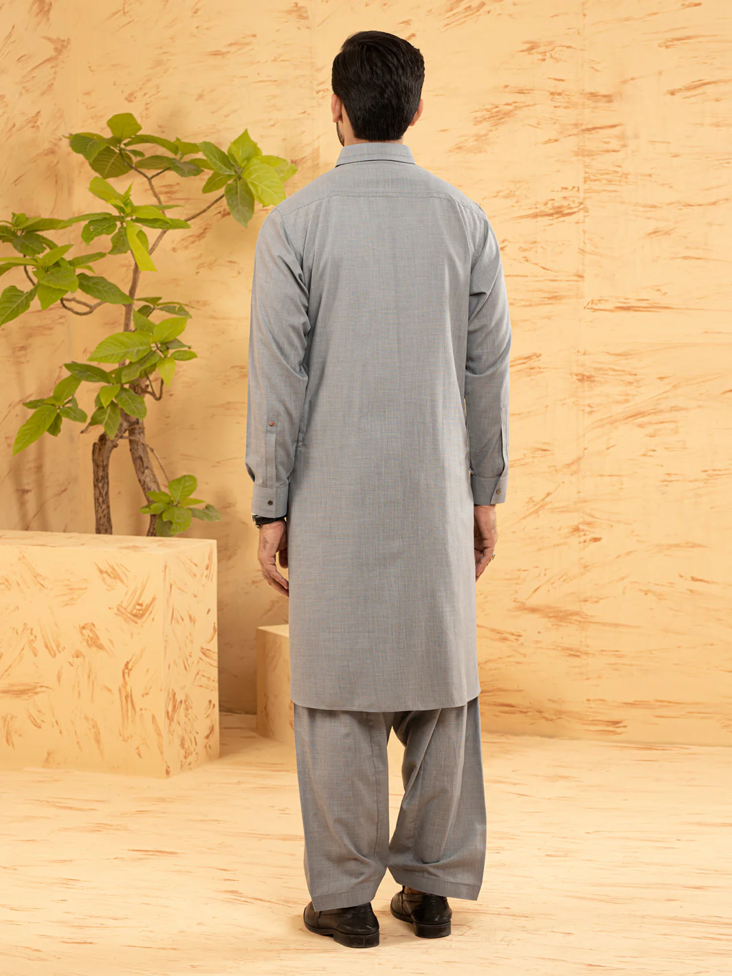 GREY KAMEEZ SHALWAR | ALWA-KS-US-367/AM-6133D - Image 3