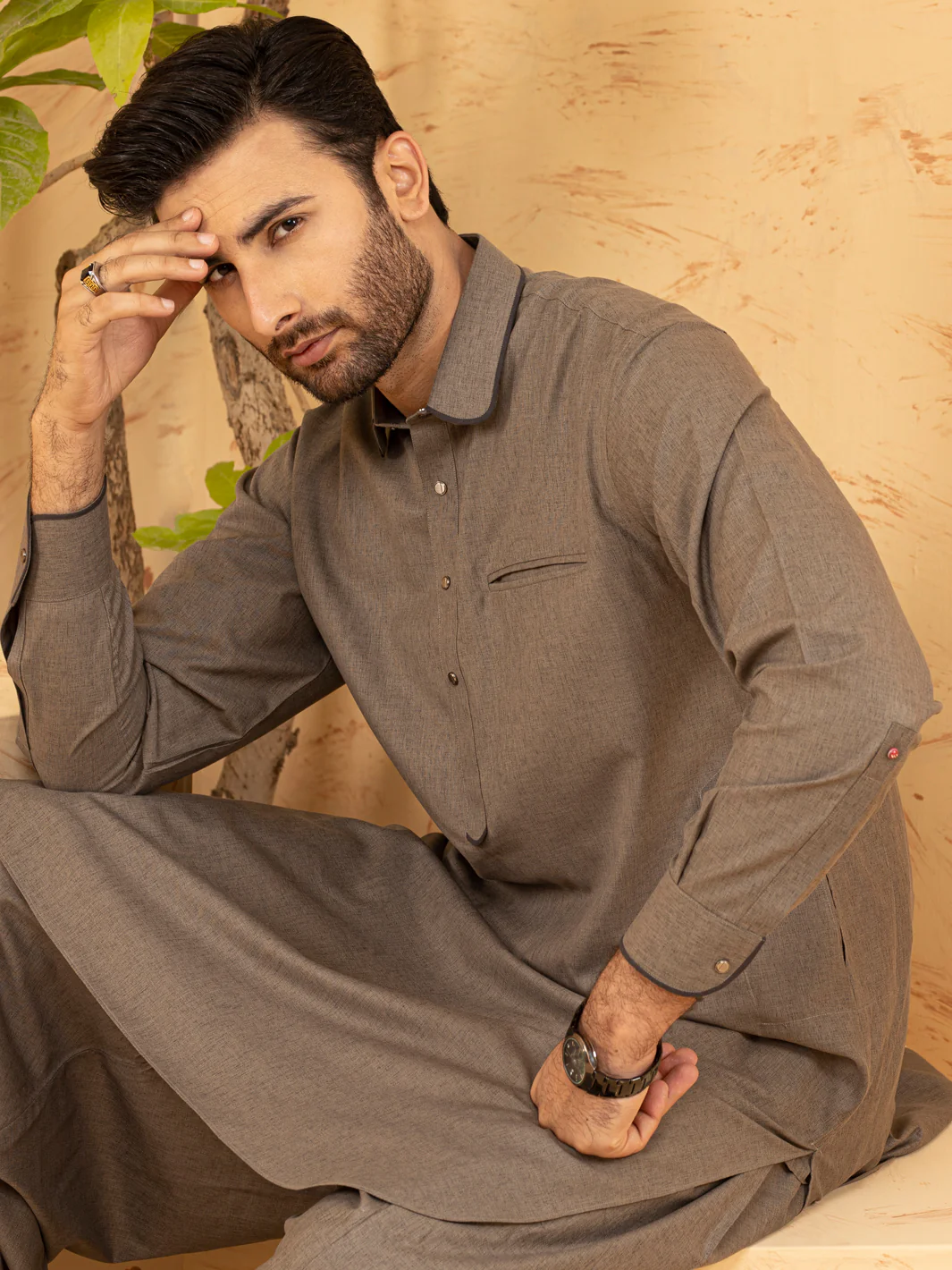 GREY KAMEEZ SHALWAR | ALWA-KS-US-375/AM-6126D - Image 2