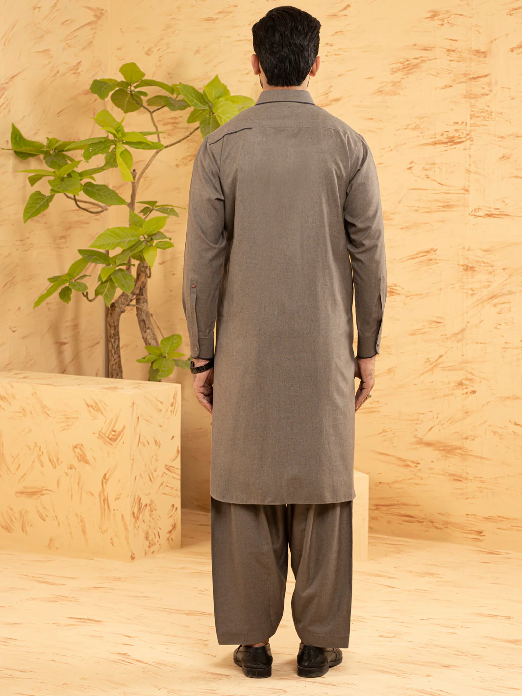 GREY KAMEEZ SHALWAR | ALWA-KS-US-375/AM-6126D - Image 3
