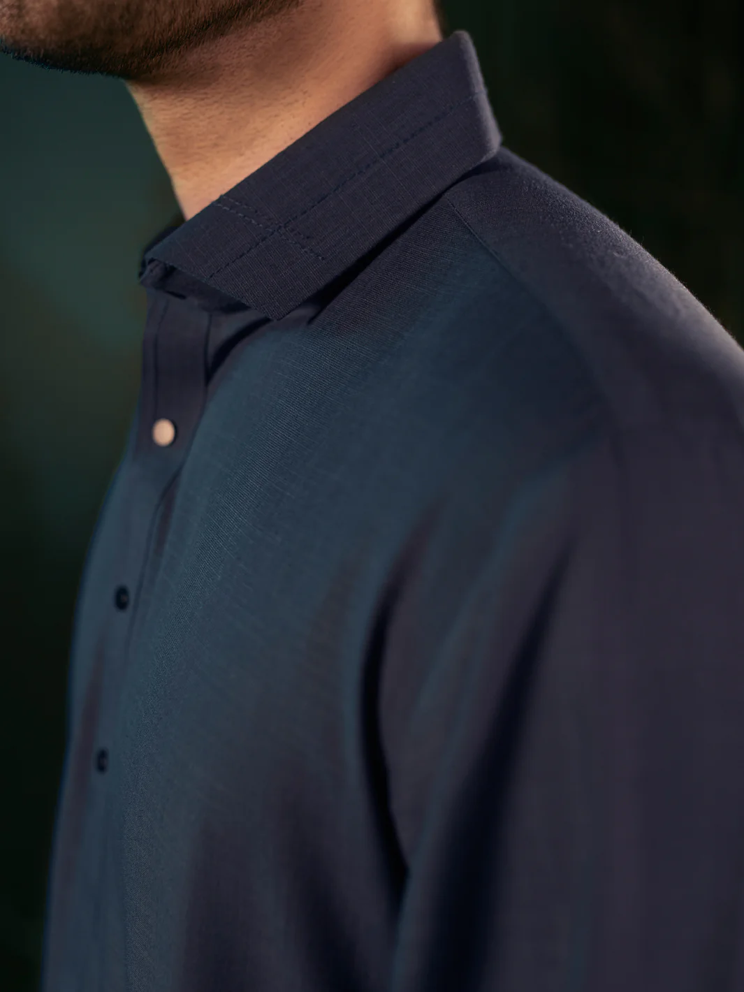DARK BLUE COTTON KAMEEZ SHALWAR | ALWA-KS-US-379/AM-6132C - Image 3