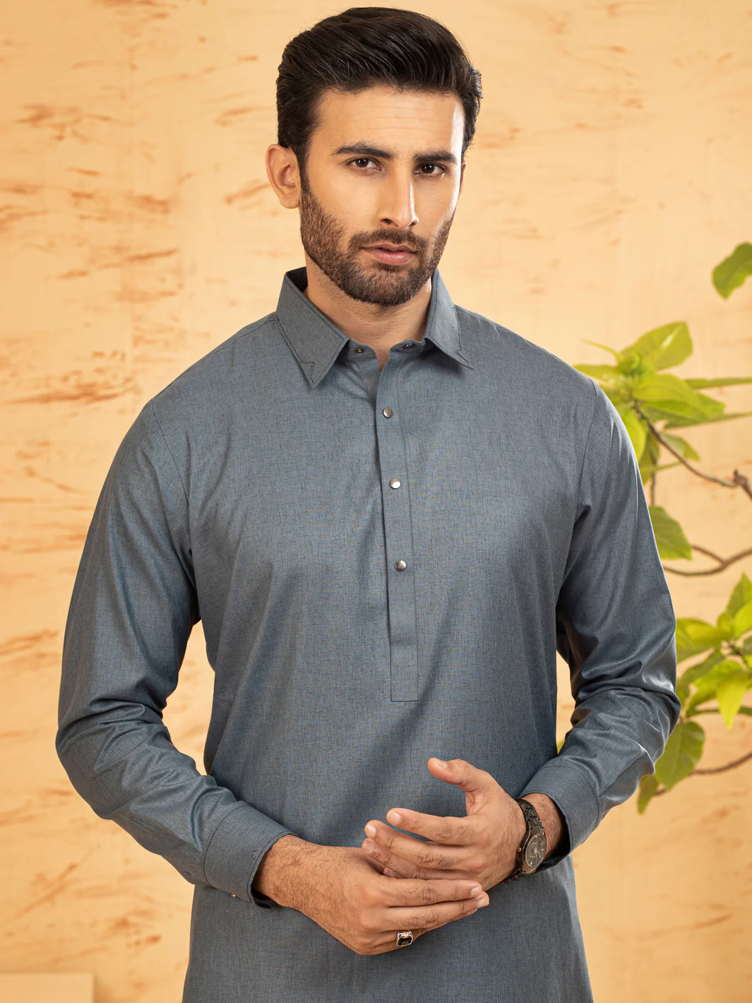 BLUE KAMEEZ SHALWAR | ALWA-KS-US-380/AM-6126E - Image 2