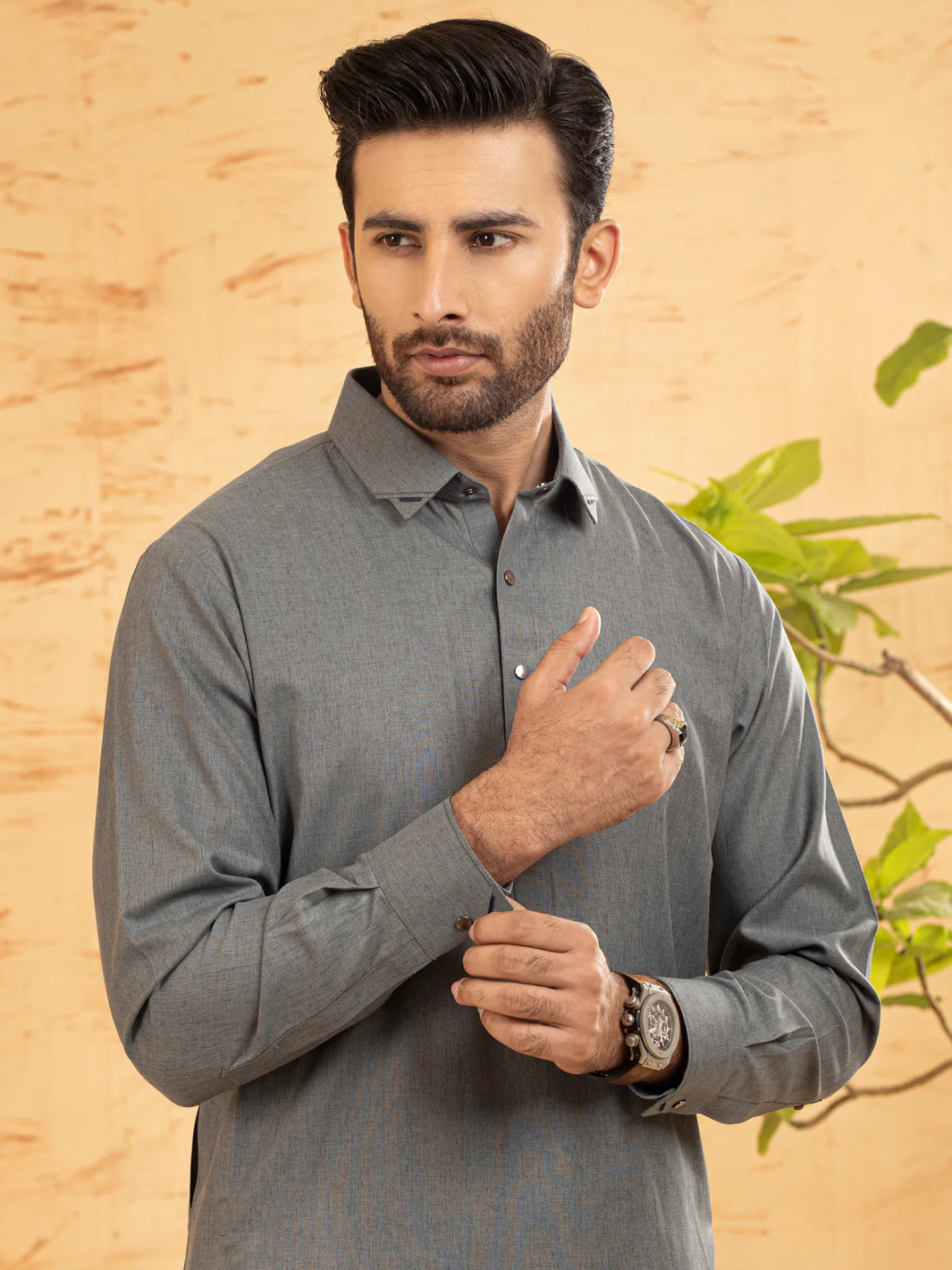 GREY KAMEEZ SHALWAR | ALWA-KS-US-383/AM-6126C - Image 2