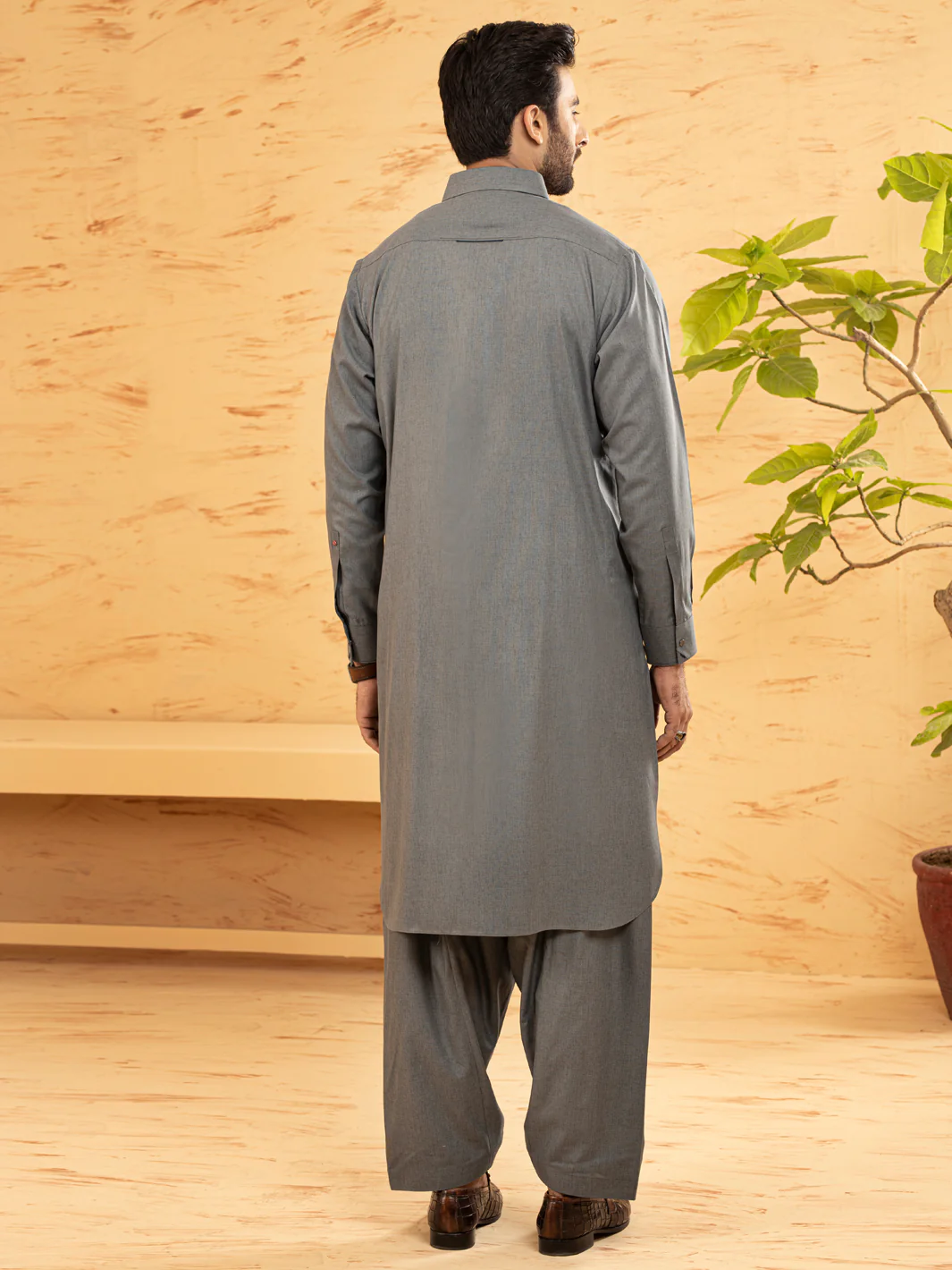 GREY KAMEEZ SHALWAR | ALWA-KS-US-383/AM-6126C - Image 3