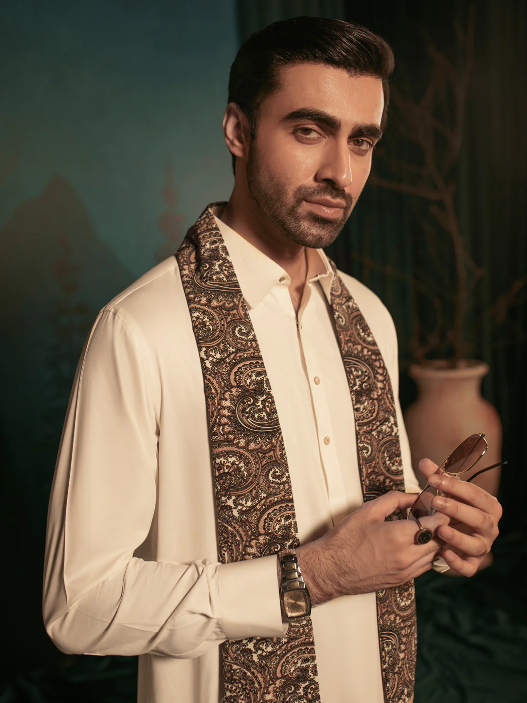 OFF WHITE KAMEEZ SHALWAR | ALWA-KS-US-390/AM-6124A - Image 3