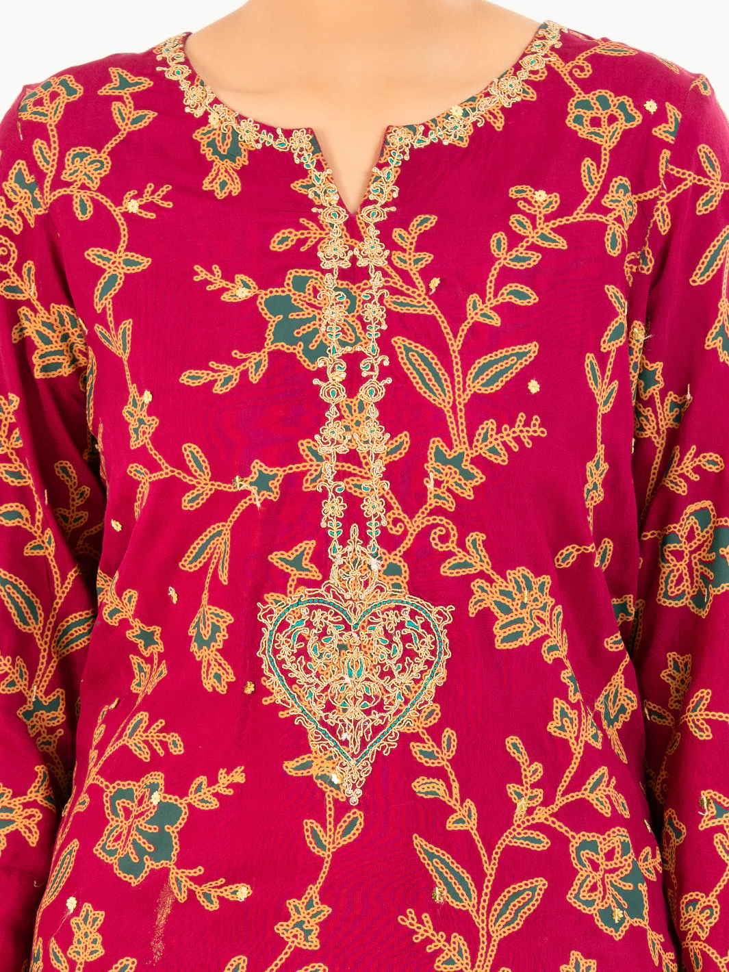 FUCHSIA VISCOSE 2PC STITCHED | AWP-2PS-LKS-826/FB-826A - Image 4