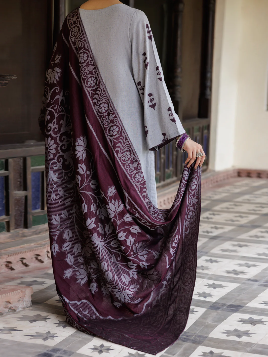 GREY YARN DYED 3PC STITCHED | AWP-3PS-650/S FB-650A - Image 2