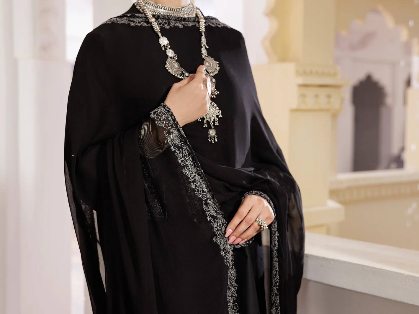 BLACK YARN DYED 3PC STITCHED | AWP-3PS-683/S AM-2940D - Image 4