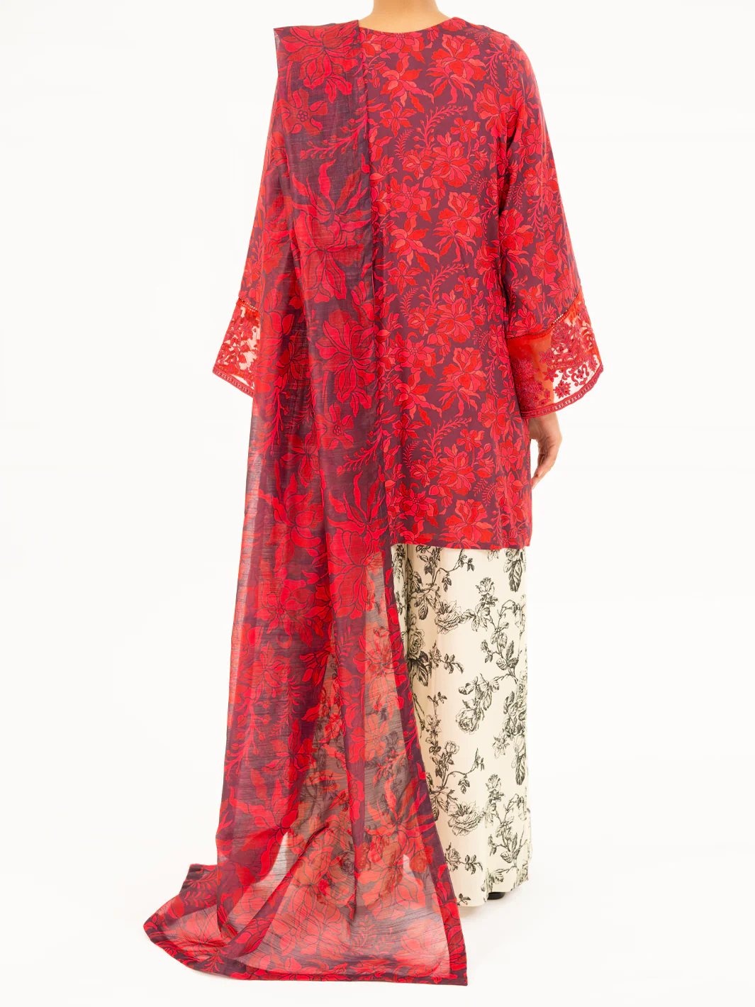 RED VISCOSE 3PC STITCHED | AWP-3PS-752/S FB-752A - Image 2