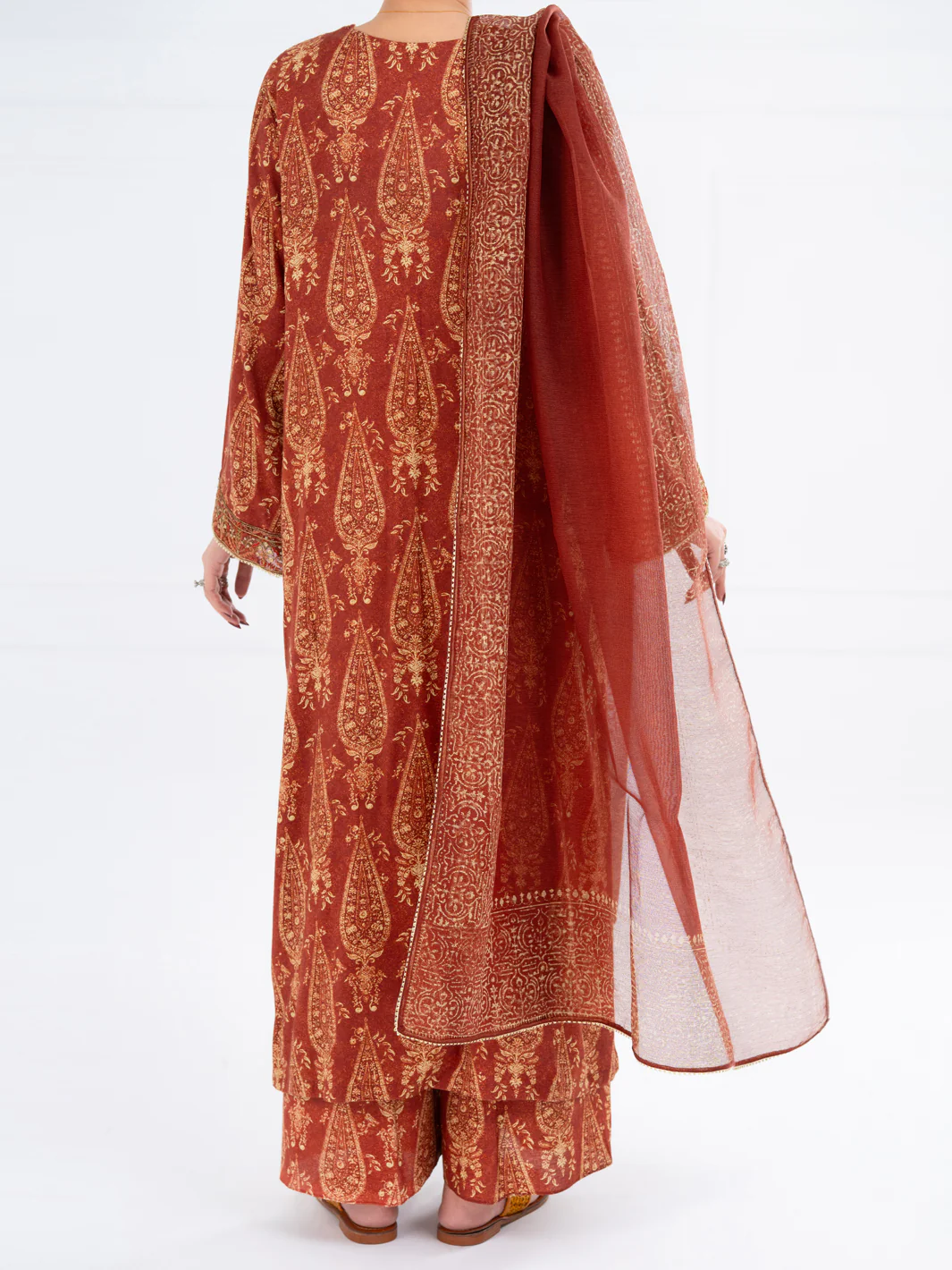 BROWN MAPLE SILK 3PC STITCHED | AWP-3PS-757/S FB-757A - Image 2