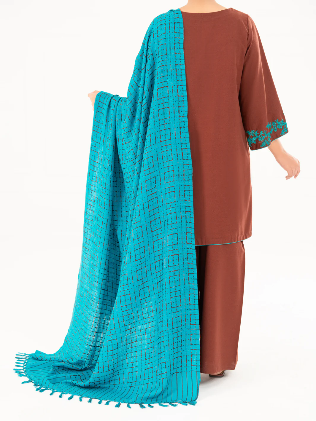 BROWN KARANDI 3PC STITCHED | AWP-3PS-774/S AM-3210D - Image 2