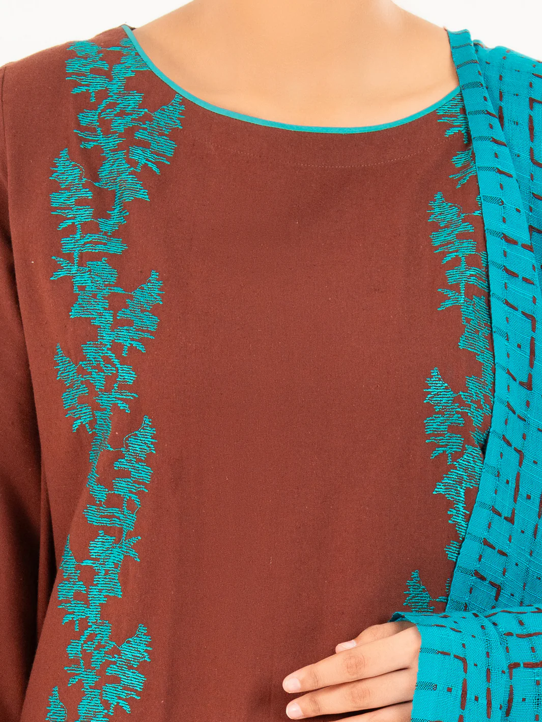 BROWN KARANDI 3PC STITCHED | AWP-3PS-774/S AM-3210D - Image 5