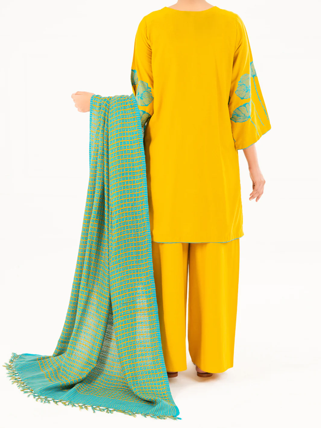 MUSTARD KARANDI 3PC STITCHED | AWP-3PS-775/S AM-3210E - Image 2