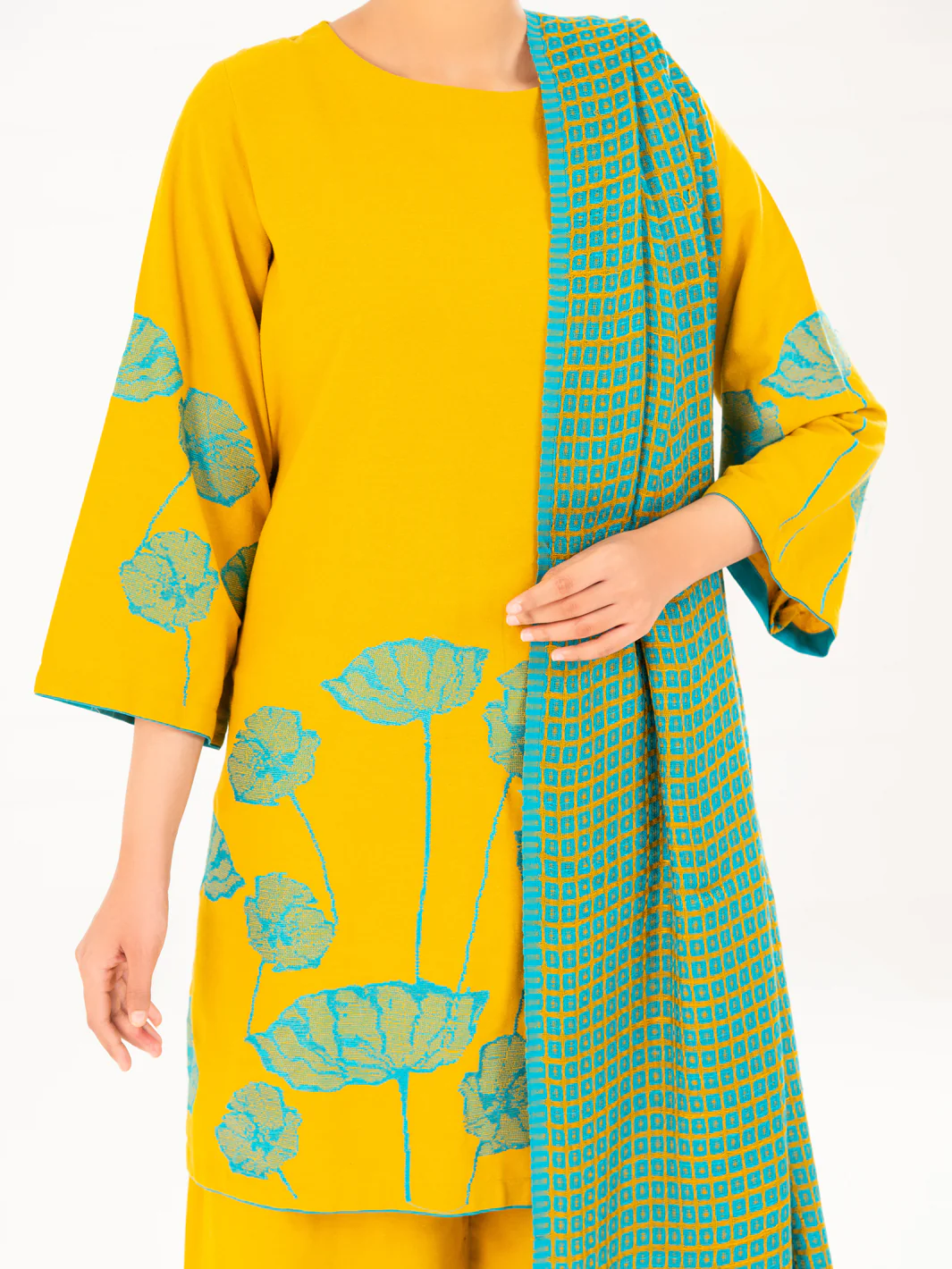 MUSTARD KARANDI 3PC STITCHED | AWP-3PS-775/S AM-3210E - Image 3