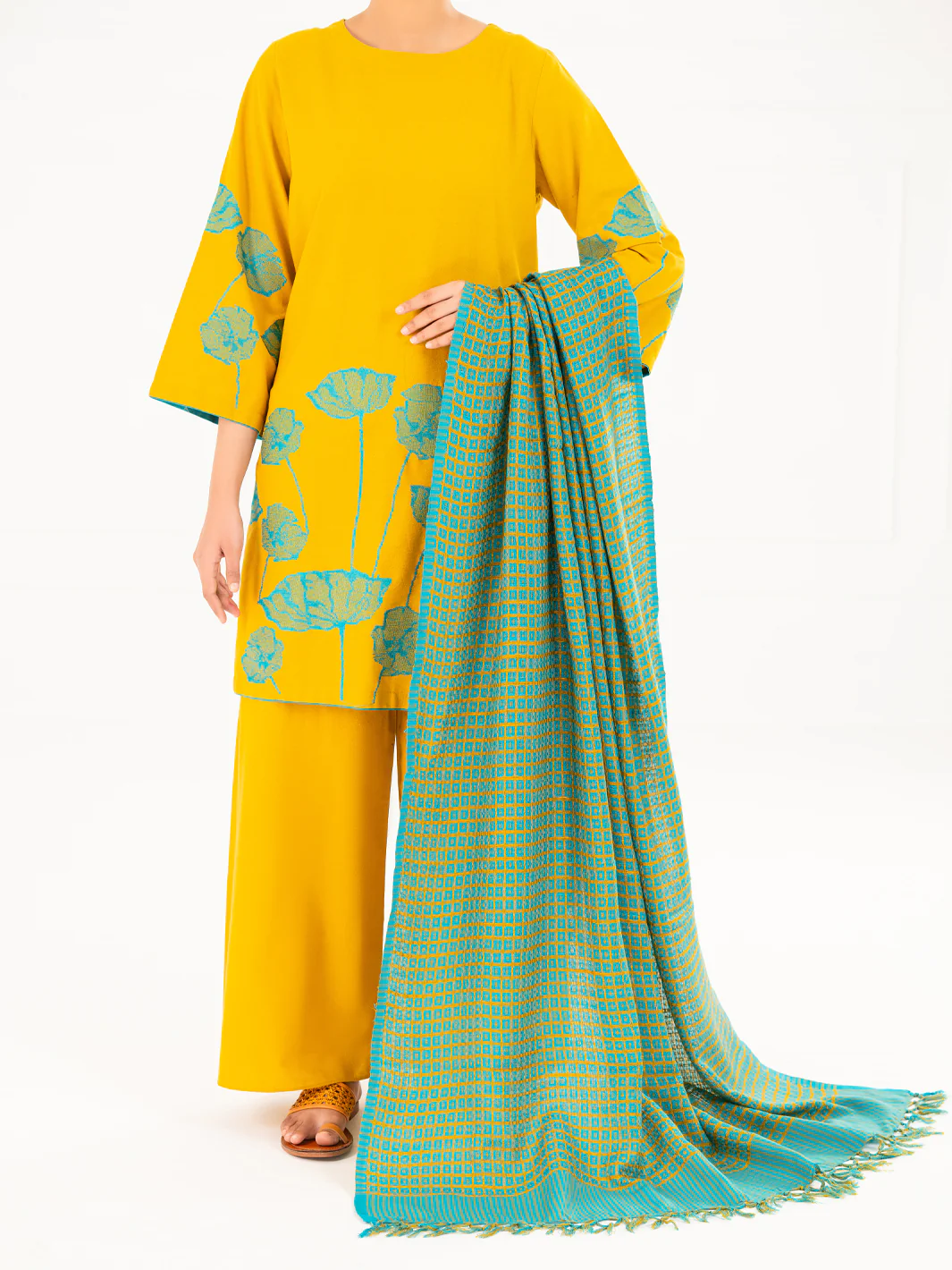 MUSTARD KARANDI 3PC STITCHED | AWP-3PS-775/S AM-3210E - Image 4