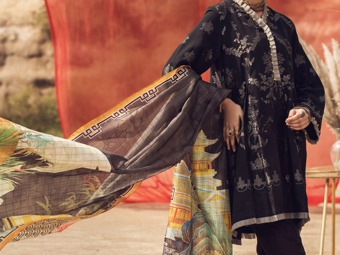 BLACK JACQUARD 3PC STITCHED | AWP-3PS-US-338/S FB-338A - Image 5