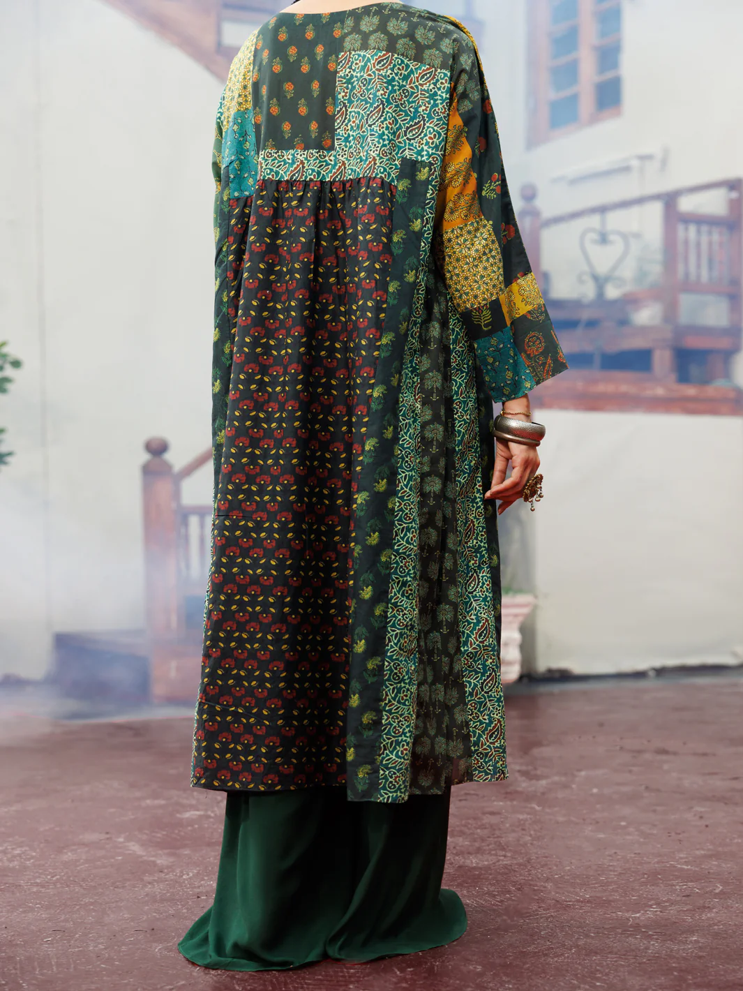 GREEN CAMBRIC KURTI | AWP-LK-715/FB-715A - Image 2