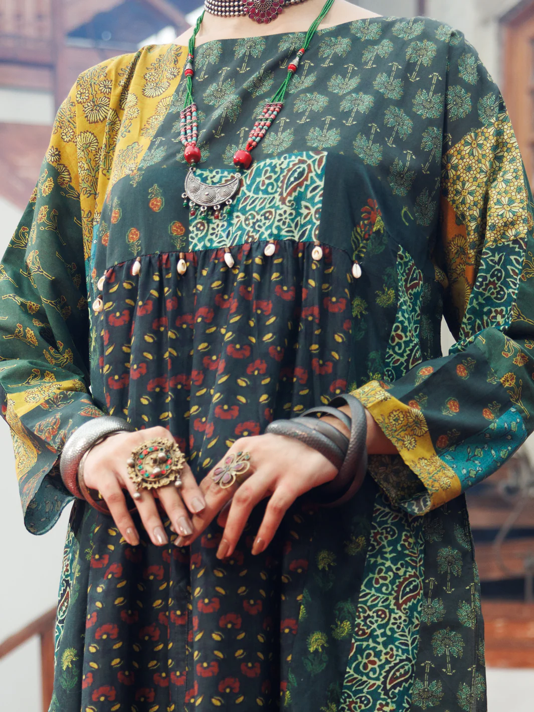 GREEN CAMBRIC KURTI | AWP-LK-715/FB-715A - Image 3