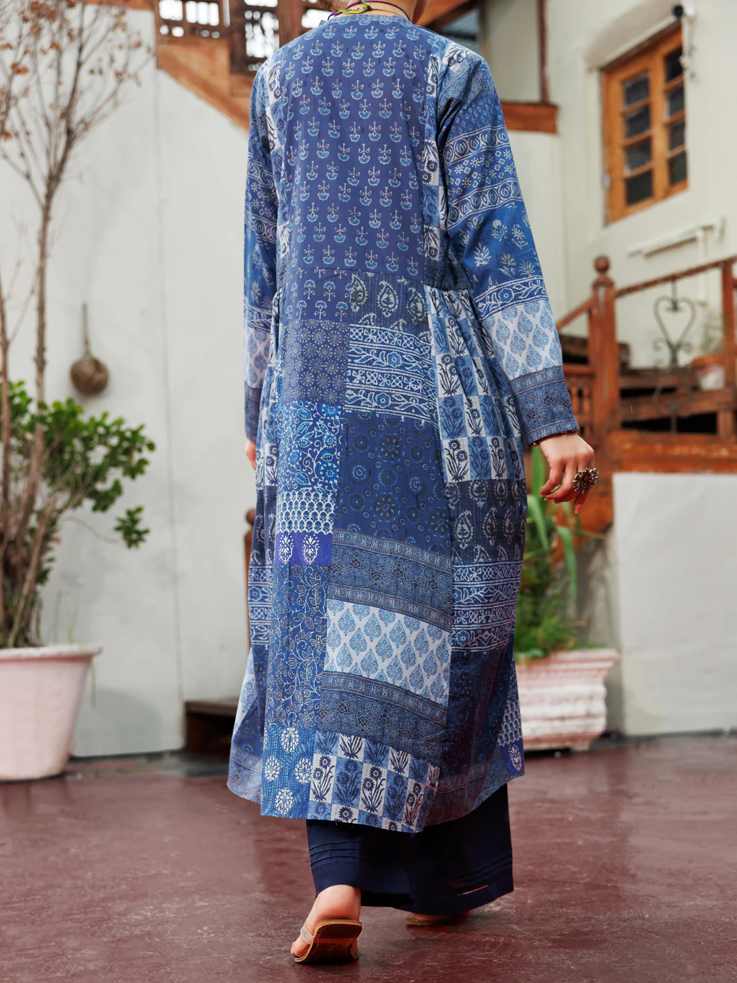 BLUE CAMBRIC DIGITAL KURTI | AWP-LK-717/FB-717A - Image 2