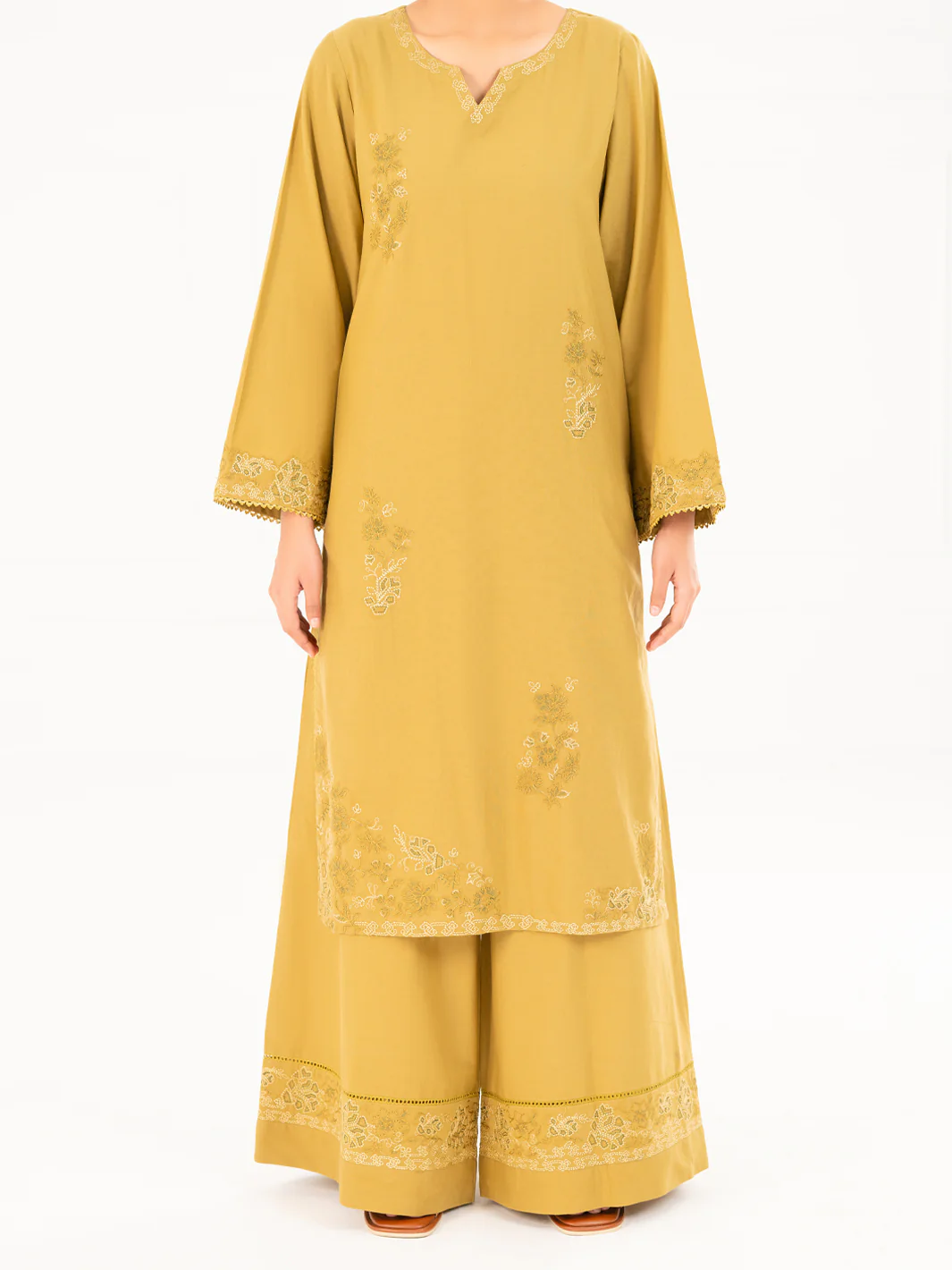 MEHNDI GREEN CAMBRIC KURTI | AWP-LK-851/FB-851A - Image 3