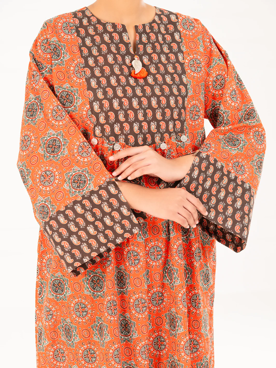 ORANGE LAWN KURTI | AWP-LK-911/LK-1067A - Image 3