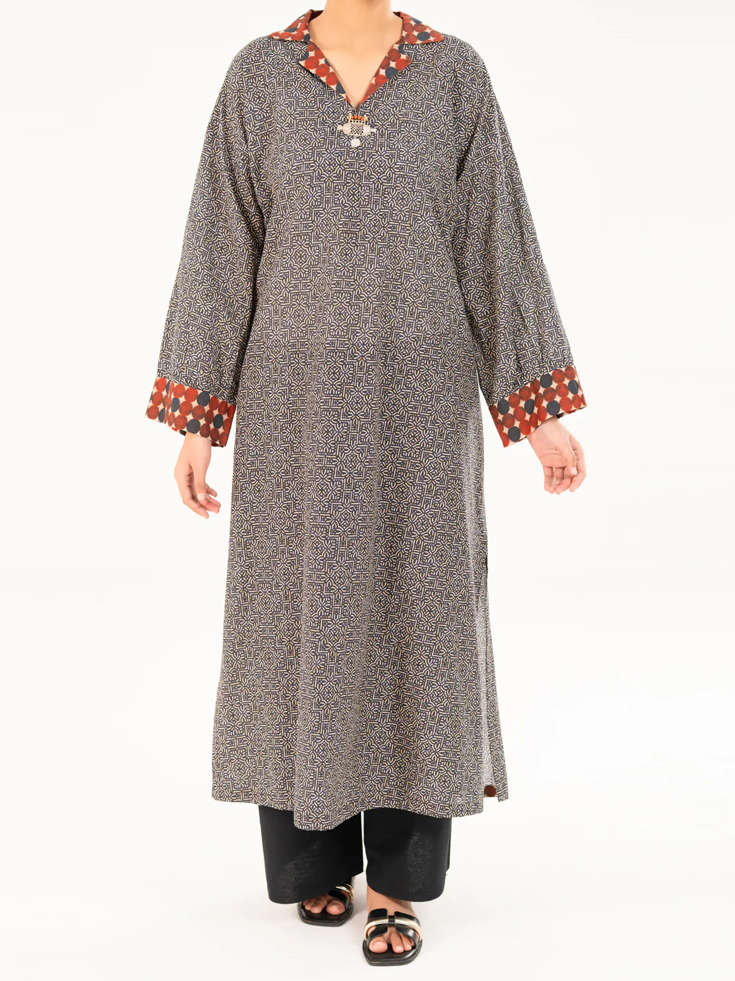 BROWN LAWN KURTI | AWP-LK-913/LK-1069A
