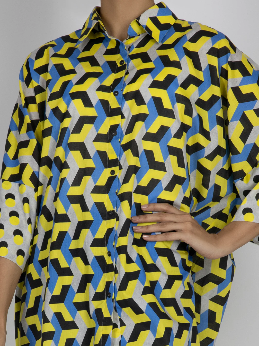 MULTICOLOR CAMBRIC KURTI | AWP-LK-US-476/FB-476A - Image 3