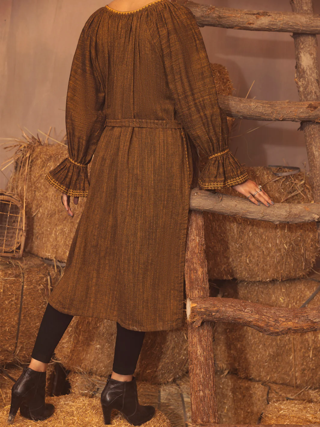 BRASS YARN DYED KURTI | AWP-LK-US-480/AM-2644E - Image 2