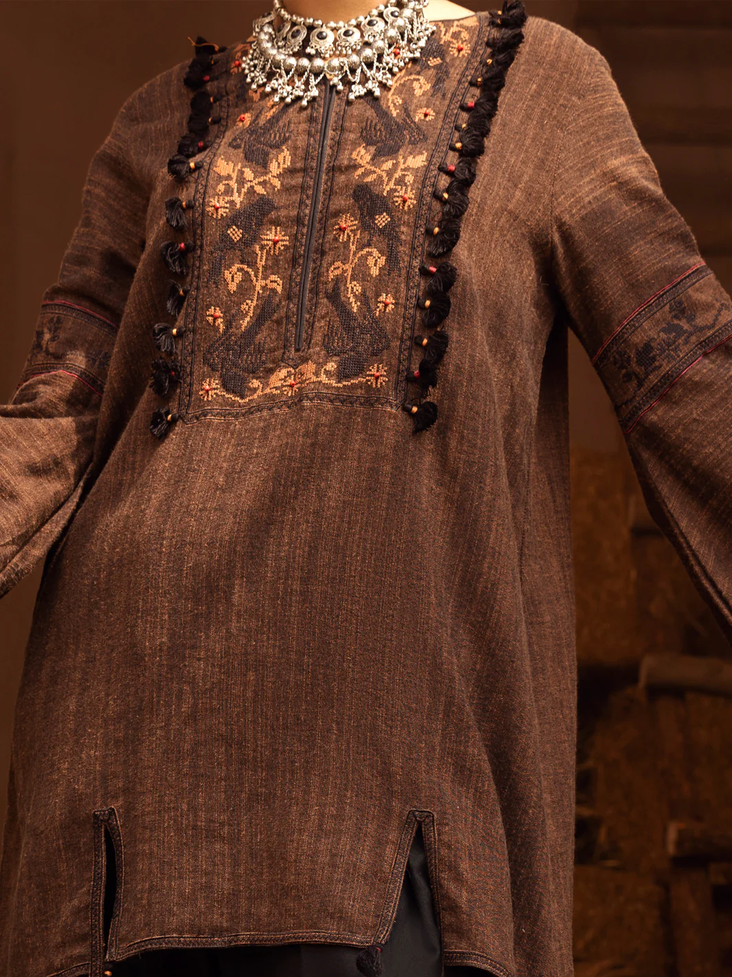 COPPER YARN DYED KURTI | AWP-LK-US-481/AM-2644C - Image 3