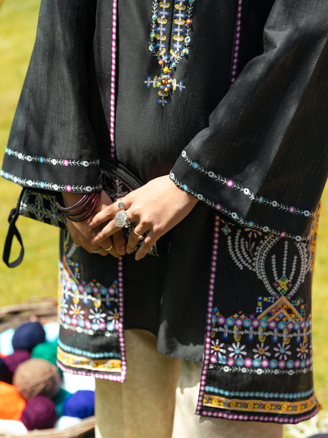 BLACK CAMBRIC KURTI | AWP-LK-US-611/FB-611A - Image 3