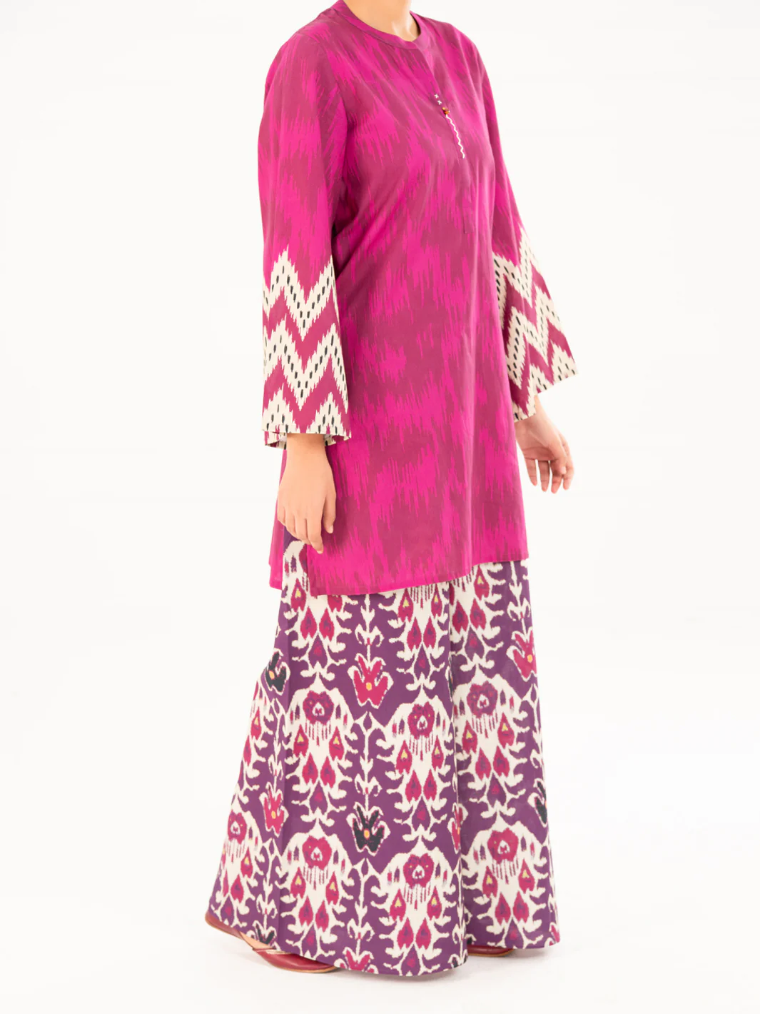PURPLE CAMBRIC KURTI | AWP-SLK-843/FB-843A - Image 5