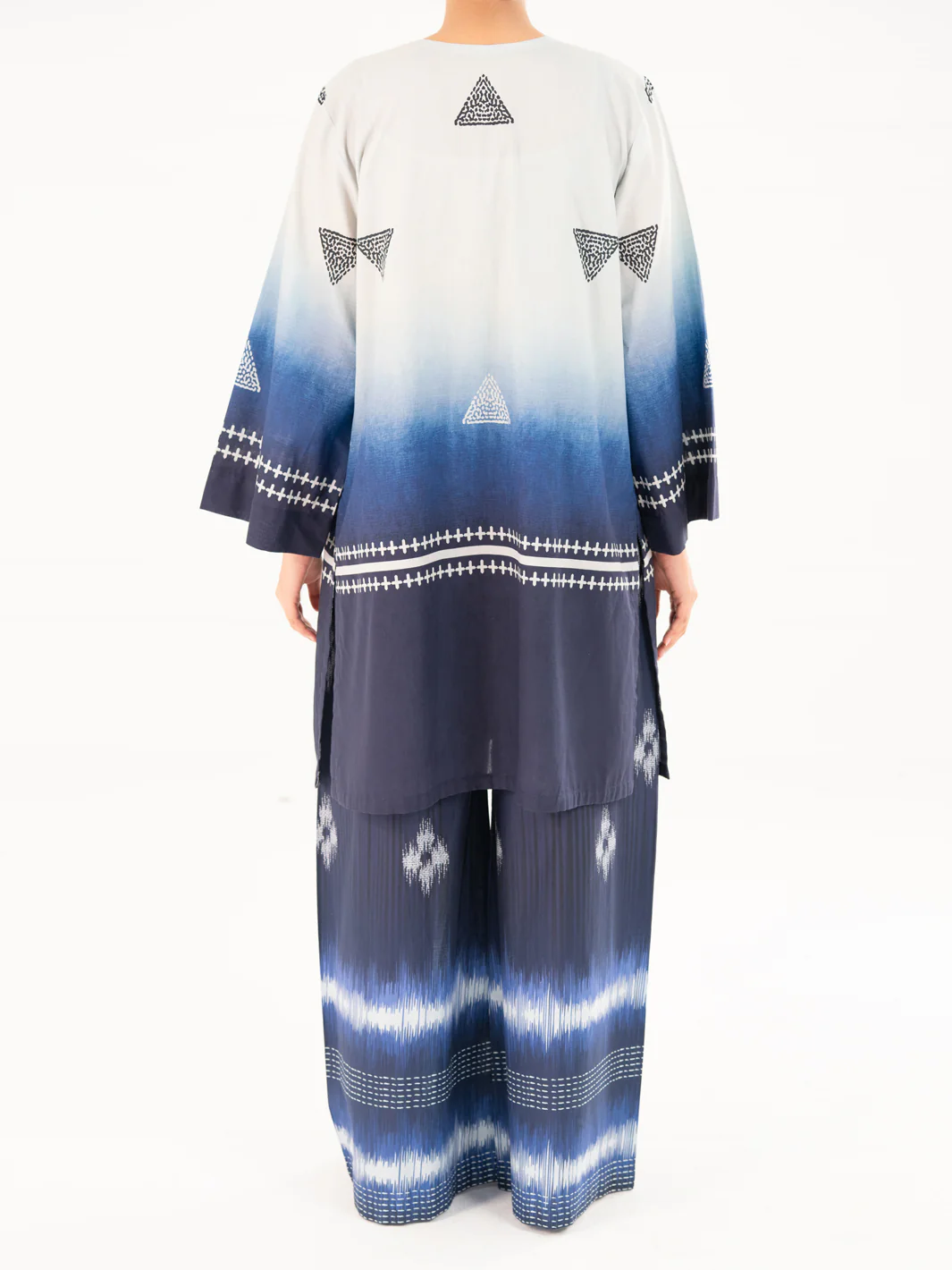 BLUE CAMBRIC KURTI | AWP-SLK-845/FB-845A - Image 2