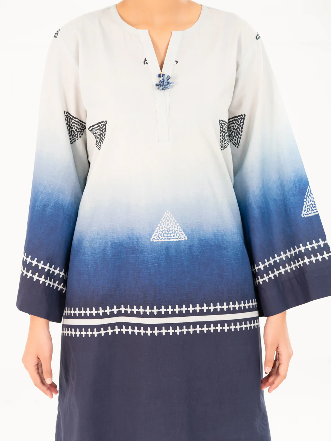 BLUE CAMBRIC KURTI | AWP-SLK-845/FB-845A - Image 3
