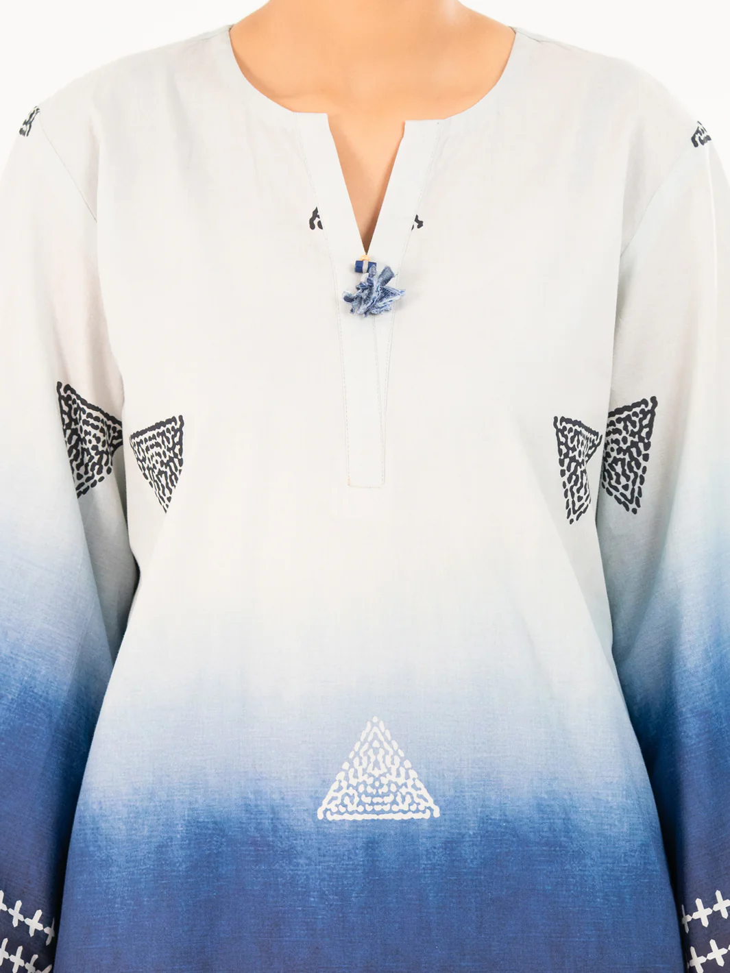 BLUE CAMBRIC KURTI | AWP-SLK-845/FB-845A - Image 5