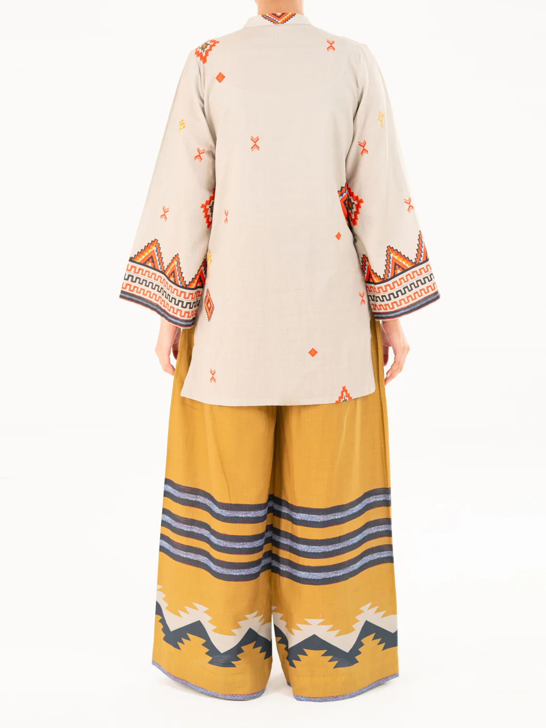 BEIGE CAMBRIC KURTI | AWP-SLK-848/FB-848A - Image 3