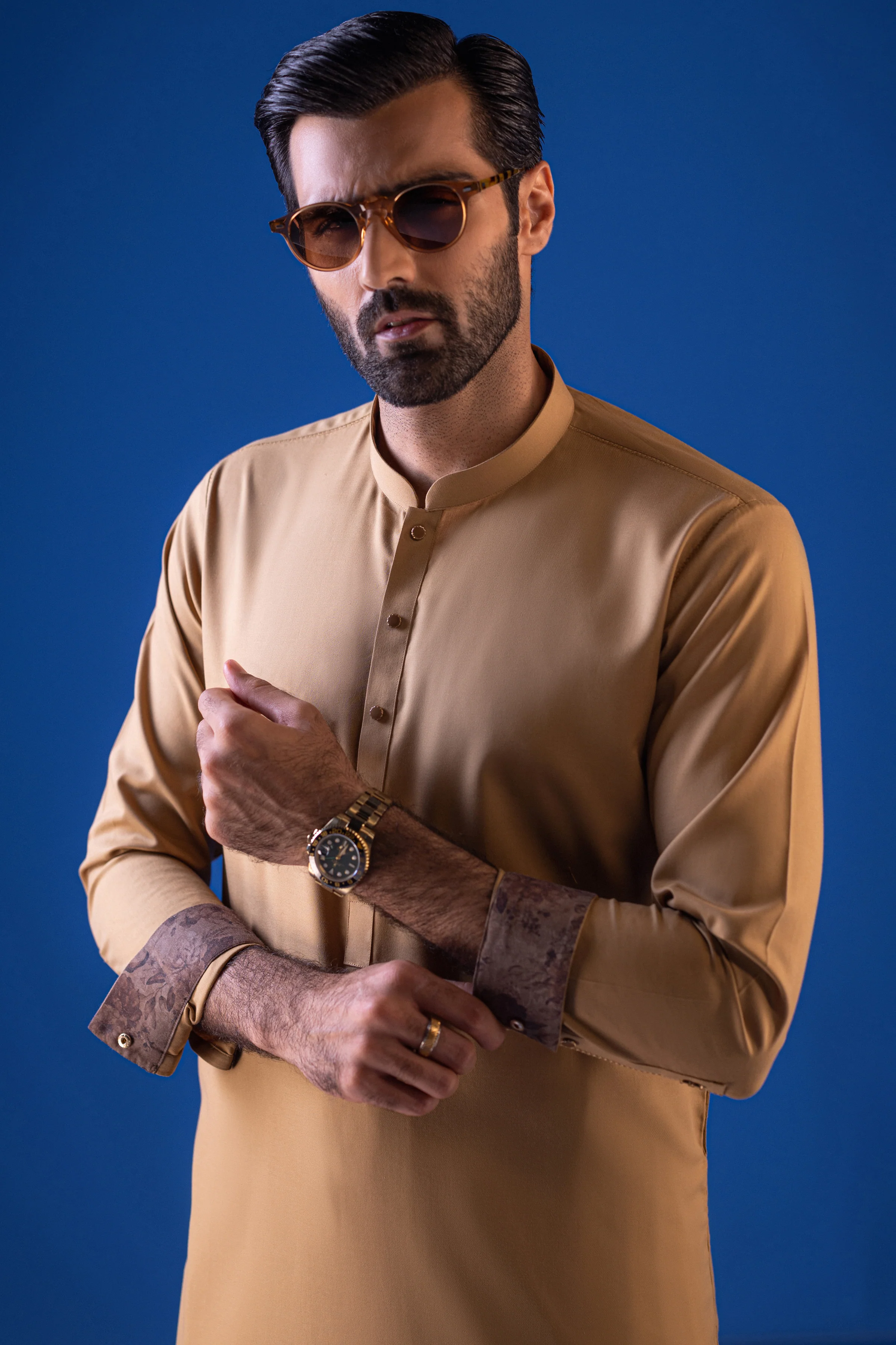 BROWN COTTON KAMEEZ SHALWAR | CCMKS-39433-C4-MIAMI - Image 4